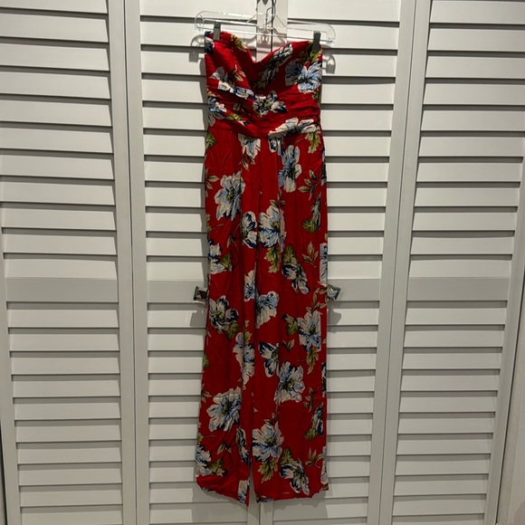 Band of Gypsies Collective NWT Strapless Jumpsuit W/wide legs and smocked back. - Picture 5 of 15